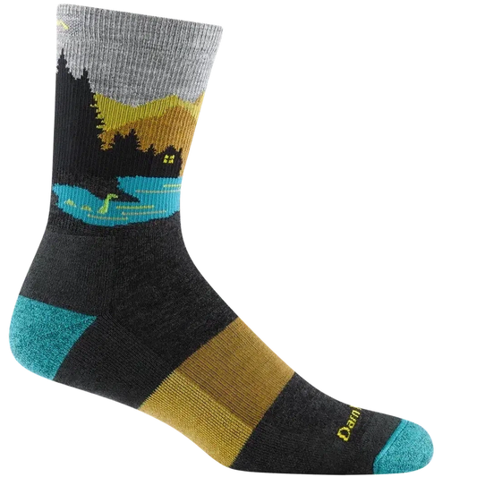 Men's Close Encounters Micro Crew Midweight with Cushion-Accessories - Socks - Women's-Darn Tough-Charcoal-M-Appalachian Outfitters