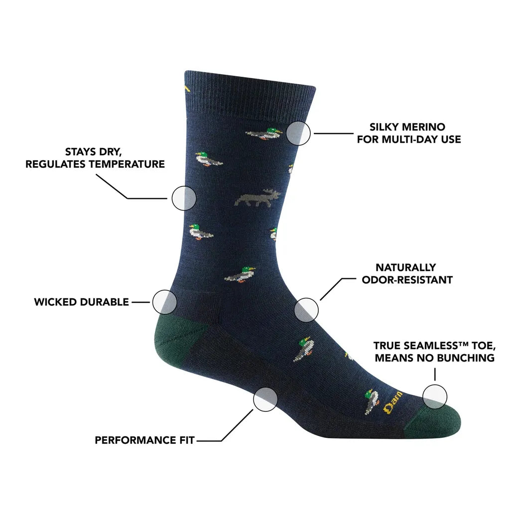 Darn Tough Men's Duck Duck Moose Crew Lightweight with Cushion-Accessories - Socks - Men's-Darn Tough-Appalachian Outfitters