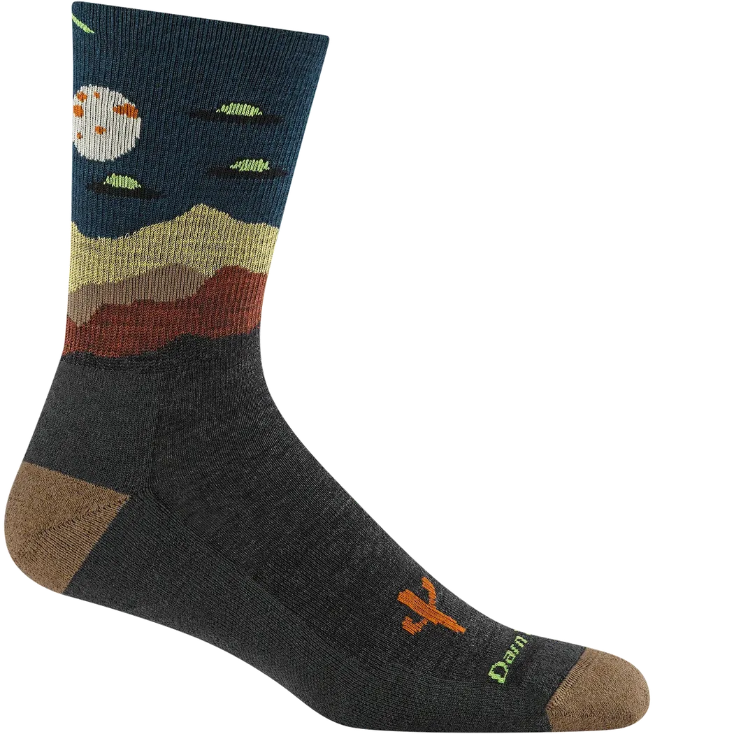 Darn Tough Men's Spaced Out Micro Crew Lightweight Hiking Socks-Accessories - Socks - Men's-Darn Tough-Charcoal-L-Appalachian Outfitters