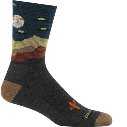Darn Tough Men's Spaced Out Micro Crew Lightweight Hiking Socks-Accessories - Socks - Men's-Darn Tough-Charcoal-L-Appalachian Outfitters