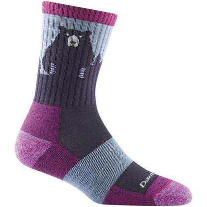 Women's Bear Town Micro Crew Lightweight with Cushion-Accessories - Socks - Women's-Darn Tough-Purple-S-Appalachian Outfitters