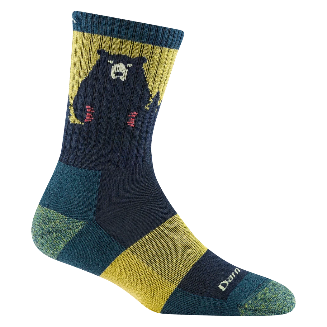 Darn Tough Women's Bear Town Micro Crew Lightweight with Cushion-Accessories - Socks - Women's-Darn Tough-Dark Teal-M-Appalachian Outfitters