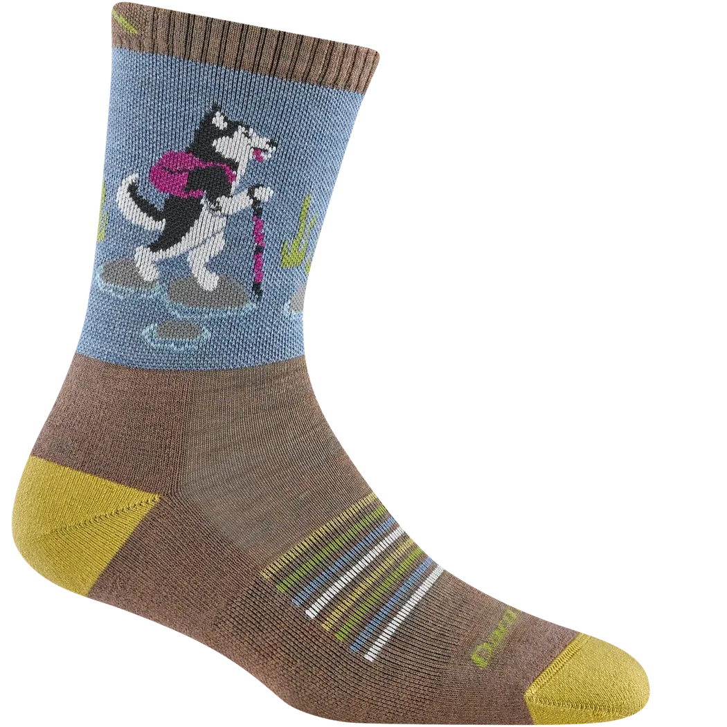 Darn Tough Women's Critter Club Micro Crew Lightweight with Cushion-Accessories - Socks - Women's-Darn Tough-Bark-S-Appalachian Outfitters