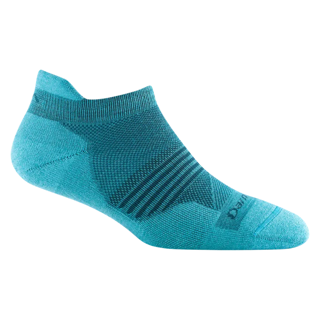 Darn Tough Women's Element No Show Tab Lightwieght with Cushion-Accessories - Socks - Women's-Darn Tough-Cyan-S-Appalachian Outfitters