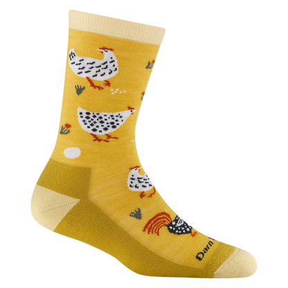 Darn Tough Women's Mother Clucker Crew Lightweight Lifestyle Sock-Accessories - Socks - Men's-Darn Tough-Sunny-M-Appalachian Outfitters