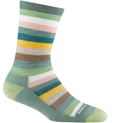 Darn Tough Women's Mystic Stripe Crew Lightweight Lifestyle Sock-Accessories - Socks - Women's-Darn Tough-Seafoam-S-Appalachian Outfitters
