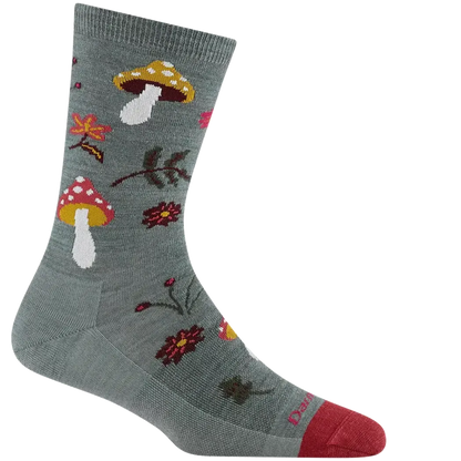 Darn Tough Women's Shroom Bloom Crew Lightweight Lifestyle Socks-Accessories - Socks - Women's-Darn Tough-Seafaom-S-Appalachian Outfitters