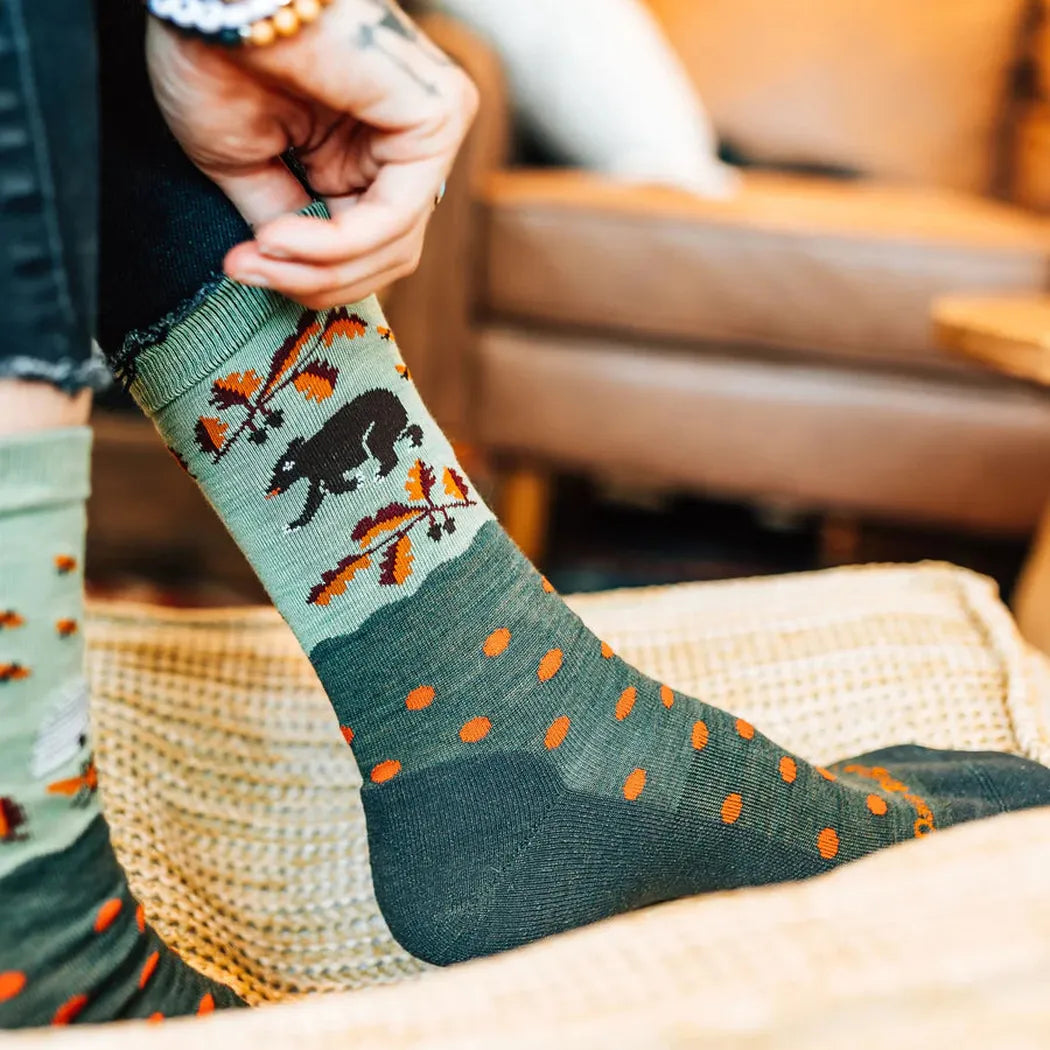 Darn Tough Women's Wild Life Crew Lightweight with Cushion-Accessories - Socks - Women's-Darn Tough-Appalachian Outfitters