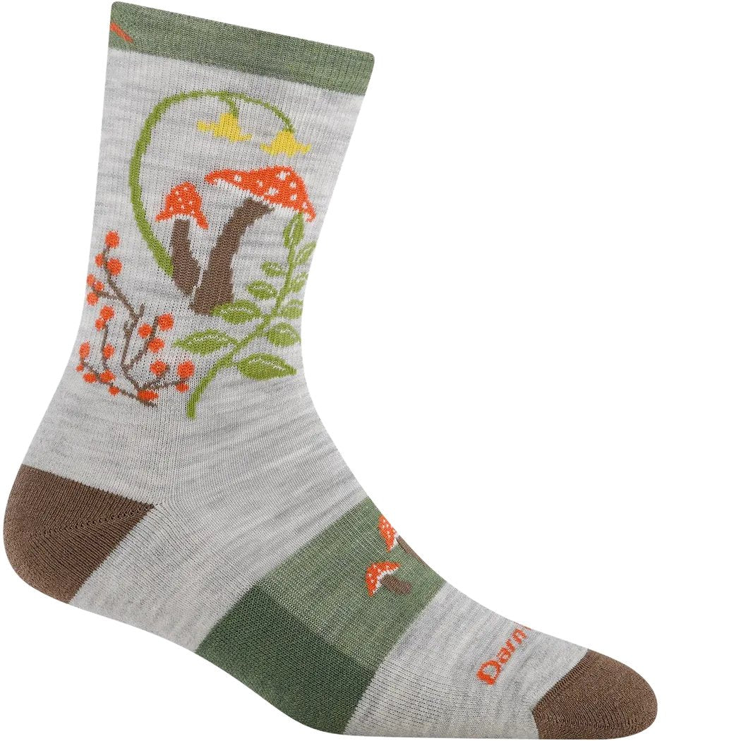 Darn Tough Women's Mellow Mushrooms Micro Crew Lightweight Hiking Socks-Accessories - Socks - Women's-Ash-S-Appalachian Outfitters