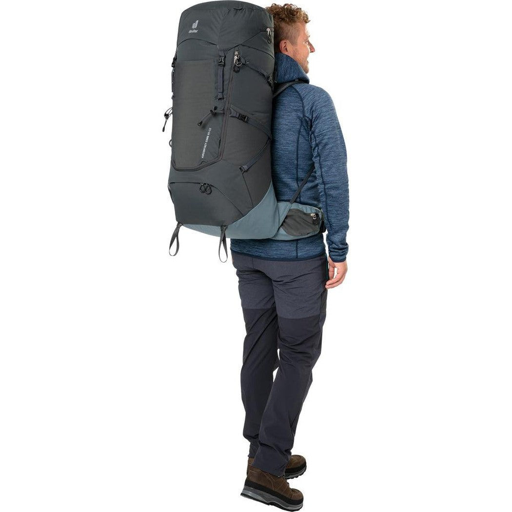 Aircontact Core 65 + 10-Camping - Backpacks - Backpacking-Deuter-Graphite Shale-Appalachian Outfitters