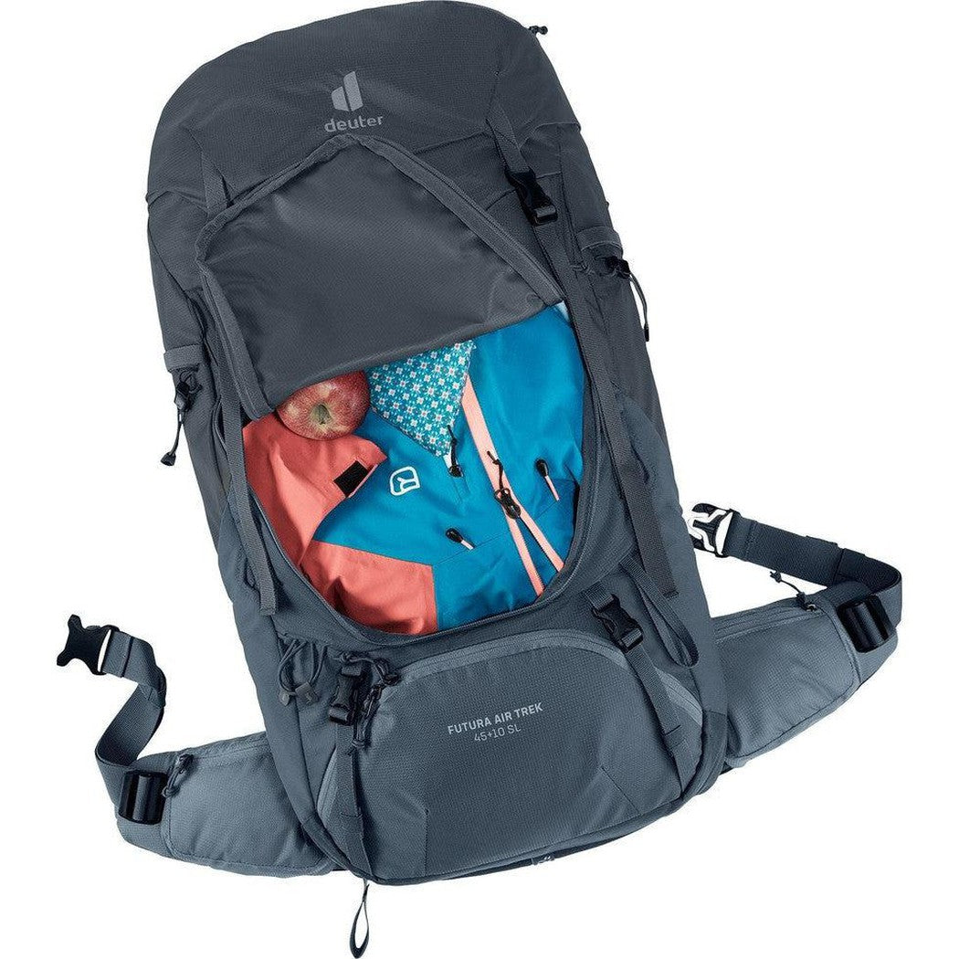 Deuter Futura Air Trek 45 + 10 SL-Camping - Backpacks - Backpacking-Deuter-Black Graphite-Appalachian Outfitters