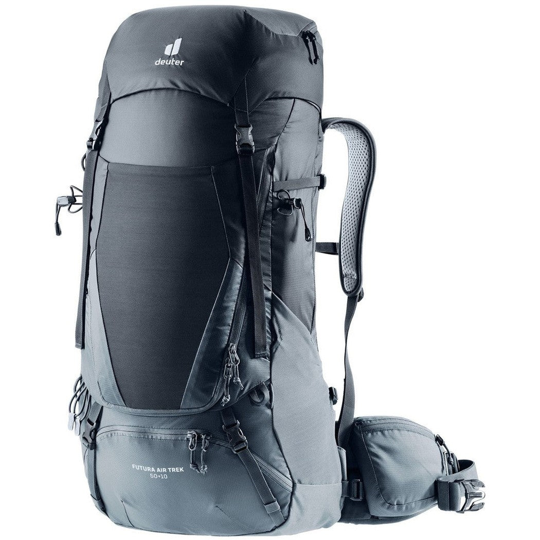 Deuter Futura Air Trek 50 + 10-Camping - Backpacks - Backpacking-Deuter-Black Graphite-Appalachian Outfitters