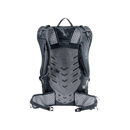 Back view of the Deuter Speed Lite Pro 23 SL - Hydro in Black showing the padded back panel and hip belt straps.