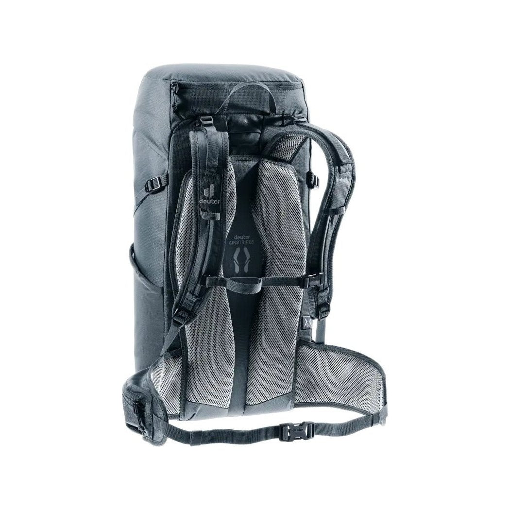 Back view of the Deuter Telatie 24 SL in Ashrose Cassis showing padded shoulder straps and a white background.