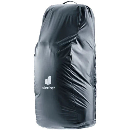 A front view of the Deuter Voyager 65+10 backpack in Atlantic Ink with the Deuter logo visible against a white background.