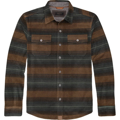 Front view of the Dkota Grizzly Men's Bowie in Rustwood showing the buttoned front and chest pockets.