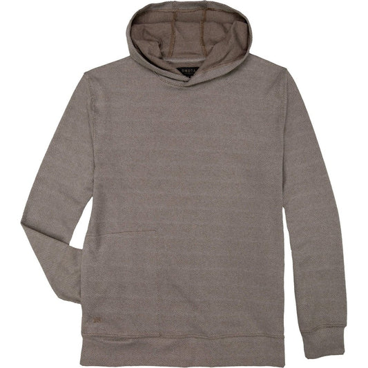 Front view of the Dkota Grizzly Men's Kylen in Walnut Wood showing the hood and pocket against a white background.