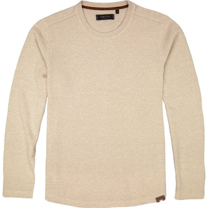 Front view of the Dkota Grizzly Men's Lewis in Aluminium showing the crew neck and long sleeves.
