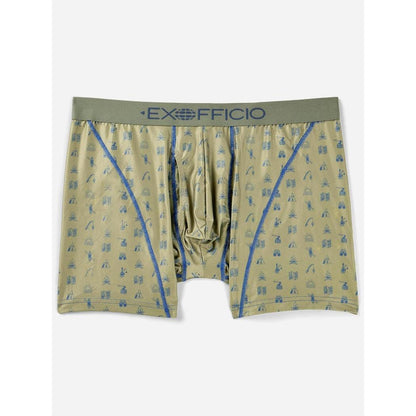 Exofficio Men's Give-N-Go Sport 2.0 Boxer Brief 6"-Men's - Clothing - Underwear-Exofficio-Olive Grove Mini Camping Trip-M-Appalachian Outfitters