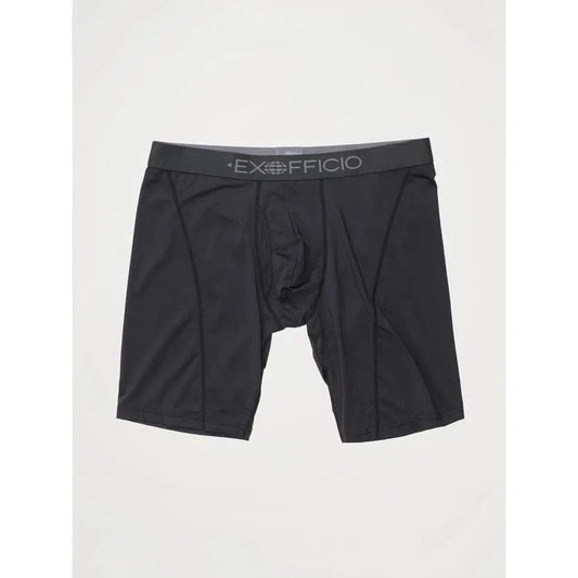 Exofficio Men's Give-N-Go Sport 2.0 Boxer Brief 9"-Men's - Clothing - Underwear-Black/Black-M-Appalachian Outfitters