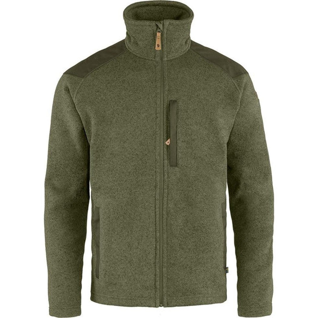 Fjallraven Men's Buck Fleece-Men's - Clothing - Jackets & Vests-Fjallraven-Laurel Green-Deep Forest-M-Appalachian Outfitters