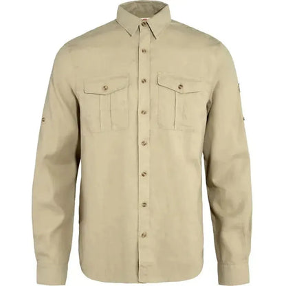 Fjallraven Men's Ã–vik Travel Long Sleeve Shirt-Men's - Clothing - Tops-Fjallraven-Sand Stone-M-Appalachian Outfitters