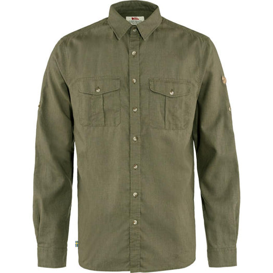 Fjallraven Men's Ã–vik Travel Long Sleeve Shirt-Men's - Clothing - Tops-Fjallraven-Green-M-Appalachian Outfitters