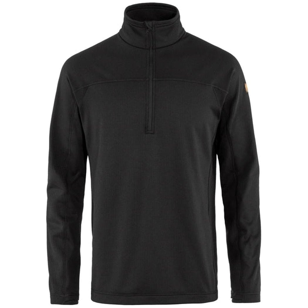 Fjallraven Men's Abisko Lite Fleece Half Zip-Men's - Clothing - Tops-Black-M-Appalachian Outfitters