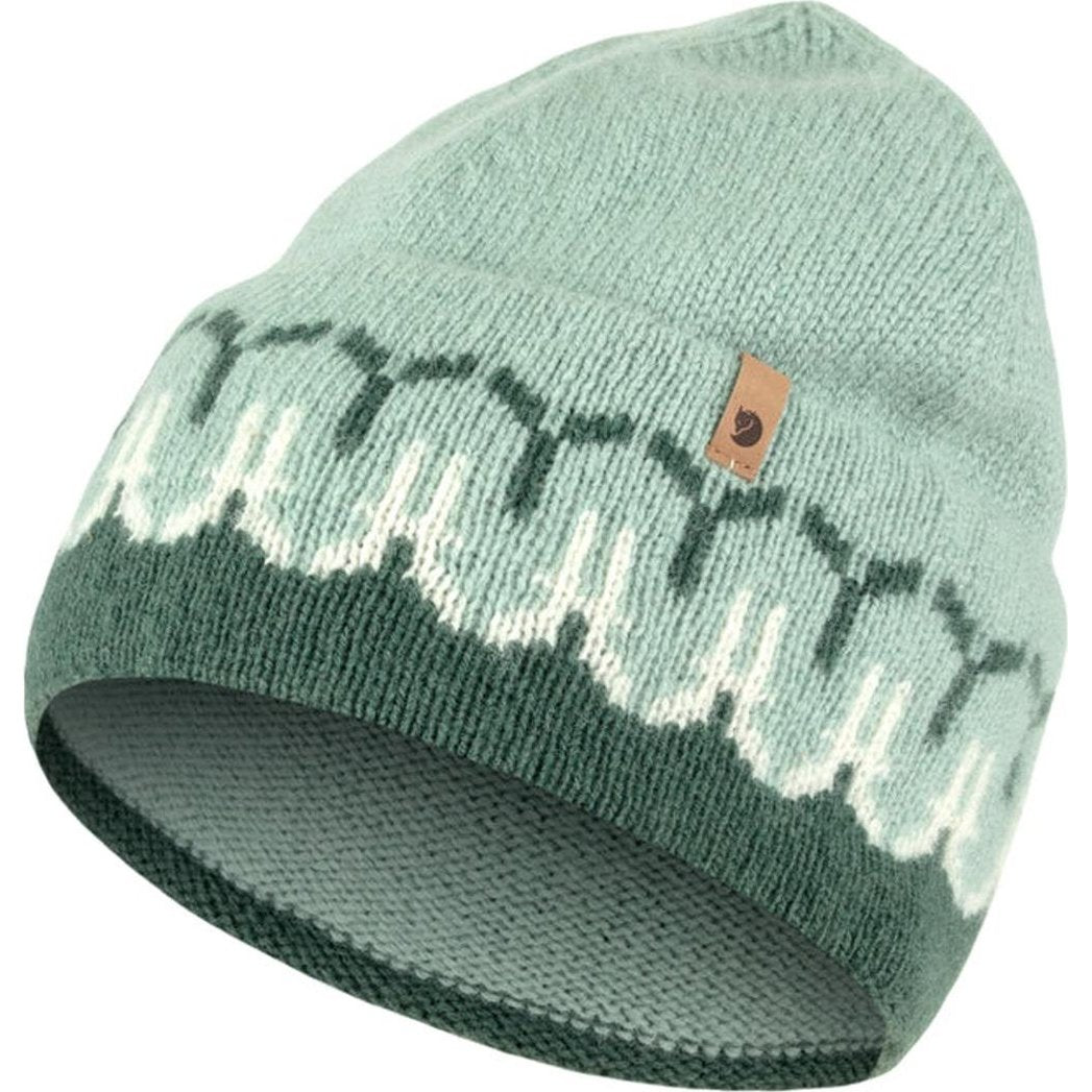 Fjallraven Övik Path Knit Beanie-Accessories - Hats - Unisex-Deep Patina Misty Green-Appalachian Outfitters