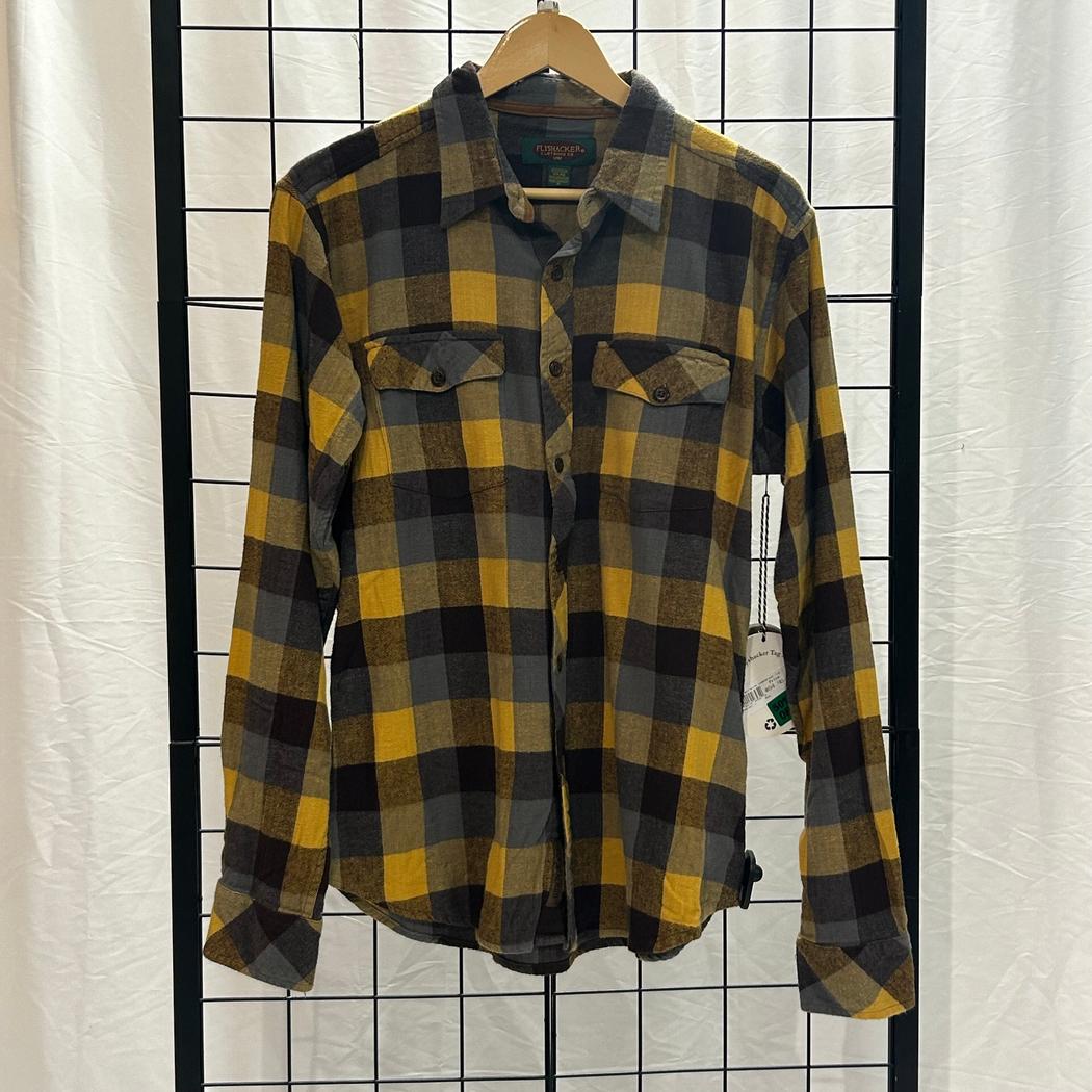 Flyshacker Sample - Men's Original Flyshacker Shirt - 5 oz.-Men's - Clothing - Tops-Flyshacker-Coffee/Gold-M-Appalachian Outfitters