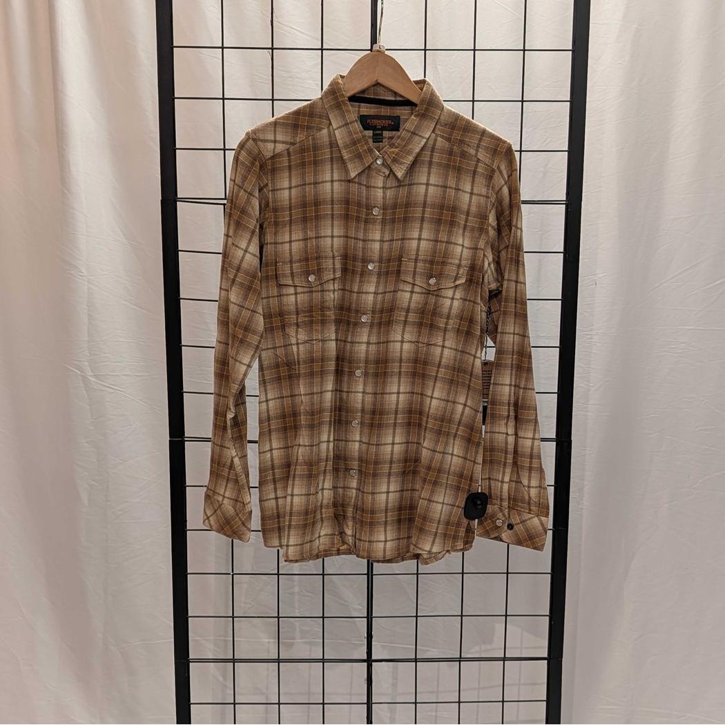 Flyshacker Sample - Women's Passion Pearl Snap Flannel Shirt-Women's - Clothing - Tops-Flyshacker-Warm Yellow-L-Appalachian Outfitters