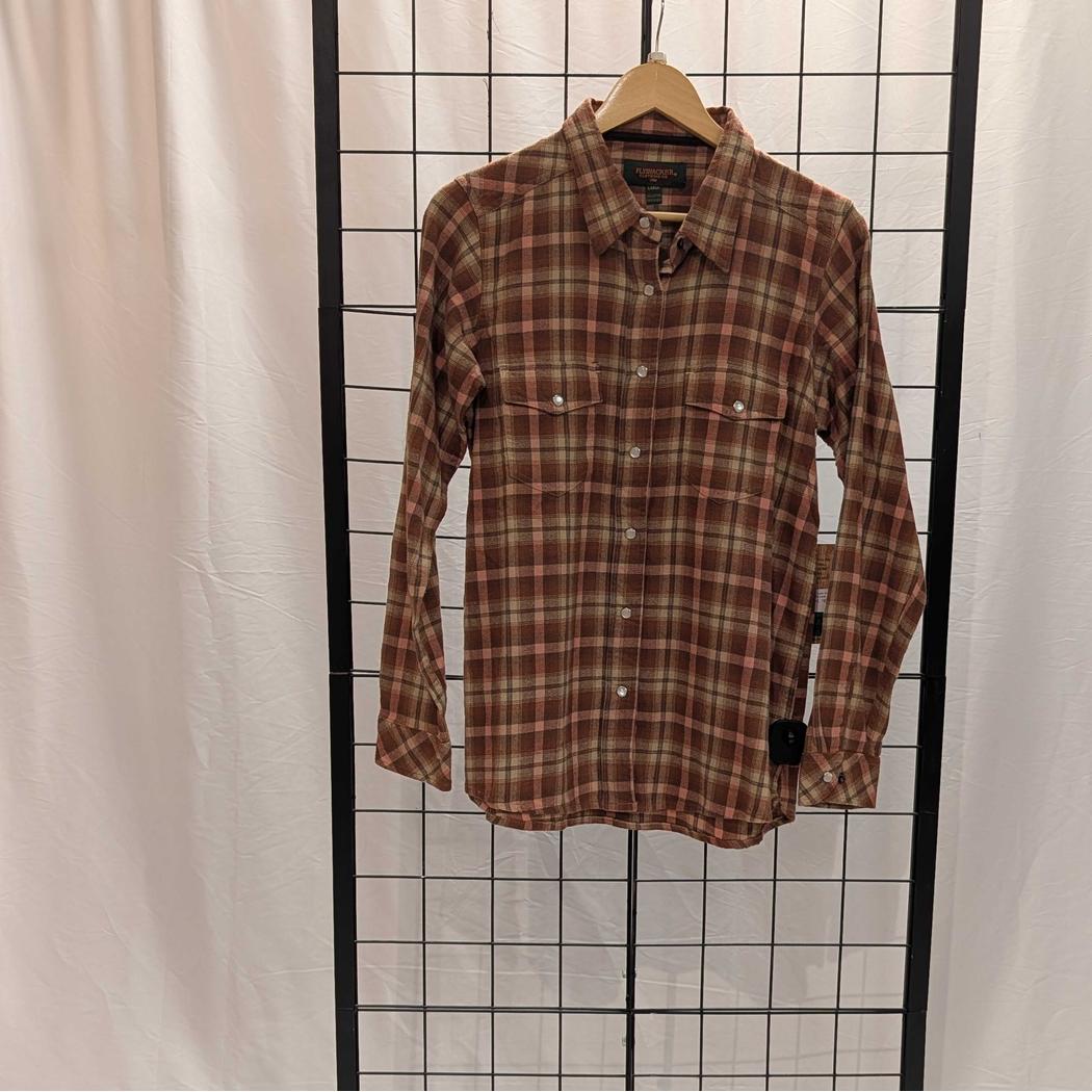 Flyshacker Sample - Women's Passion Pearl Snap Flannel Shirt-Women's - Clothing - Tops-Dark Rose-L-Appalachian Outfitters