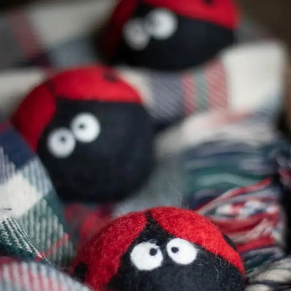 Friendsheep Ladybug Trio Eco Wool Dryer Balls-Accessories - Novelty-Friendsheep-Appalachian Outfitters