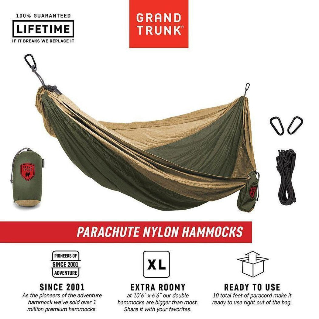 Grand Trunk-Double Parachute Nylon Hammock with Straps-Appalachian Outfitters