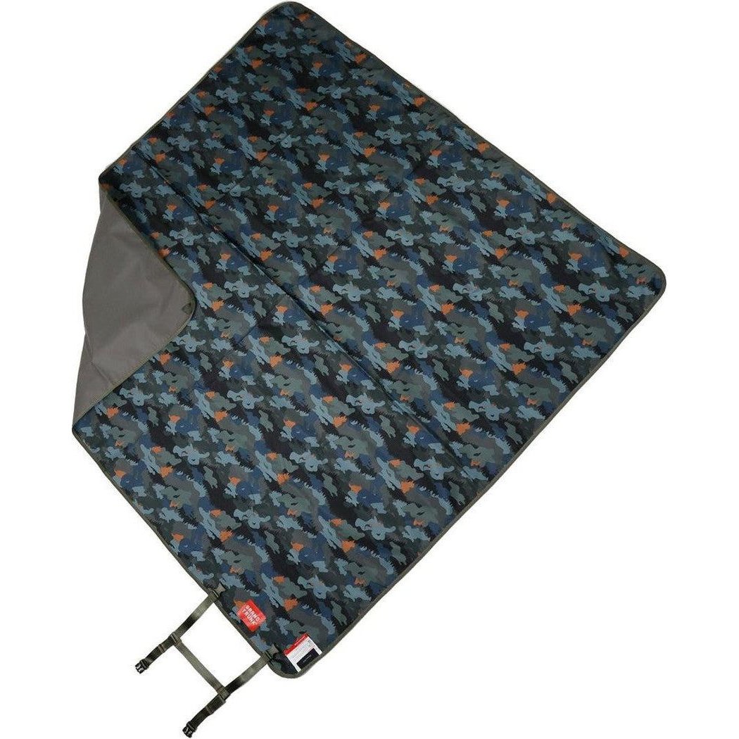 A top-down view of the Grand Trunk Meadow Mat in Horizon color showing its pattern and attached straps.