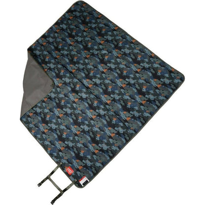 A top-down view of the Grand Trunk Meadow Mat in Horizon color showing its pattern and attached straps.