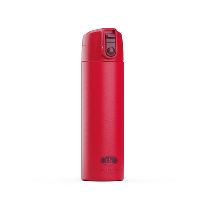 Front view of the GSI Outdoors Microlite 500 Flip in amethyst with a flip-top lid against a white background.