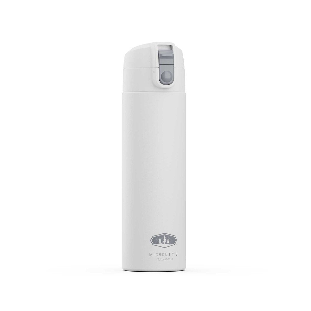 Front view of the GSI Outdoors Microlite 500 Flip in amethyst with a flip-top lid against a white background.