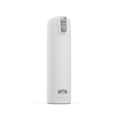 Front view of the GSI Outdoors Microlite 500 Flip in amethyst with a flip-top lid against a white background.