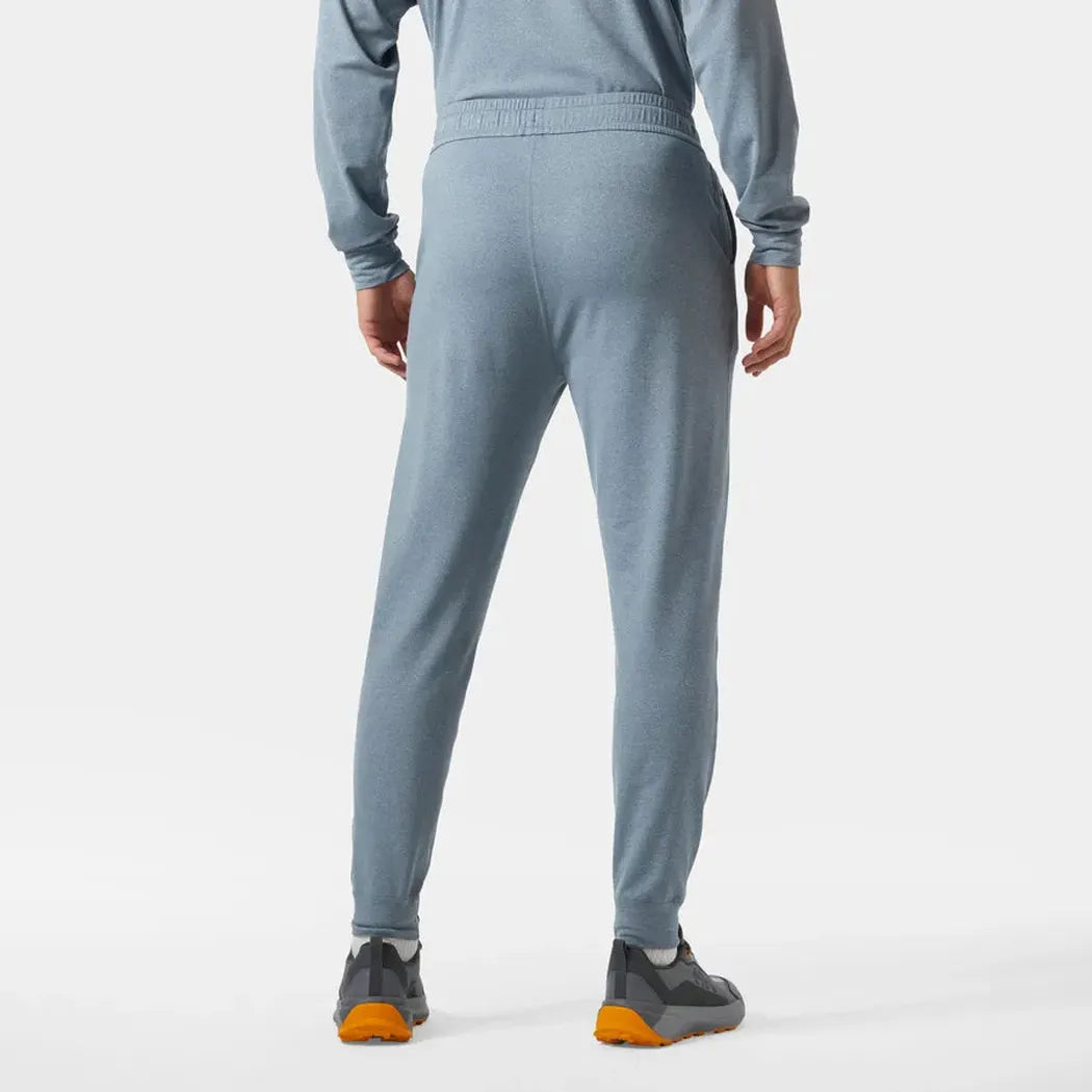 Back view of the Helly Hansen Men's Tyri Knit Joggers in Washed Navy on a model against a white background.