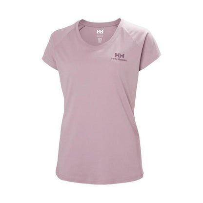 A front view of the Helly Hansen Women's Nord Graphic Drop T-shirt in Navy against a white background.