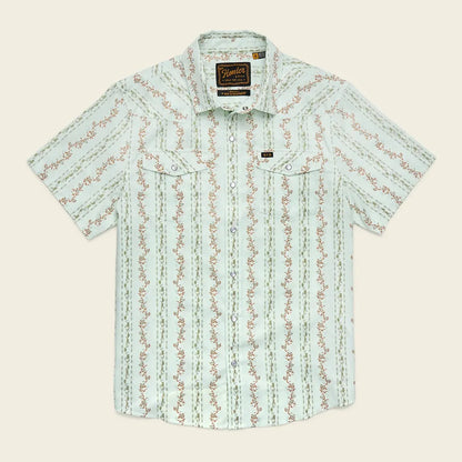 Howler Brothers Men's H Bar B Snapshirt-Men's - Clothing - Tops-Howler Brothers-Hibiscus Ribbons: Mint-M-Appalachian Outfitters