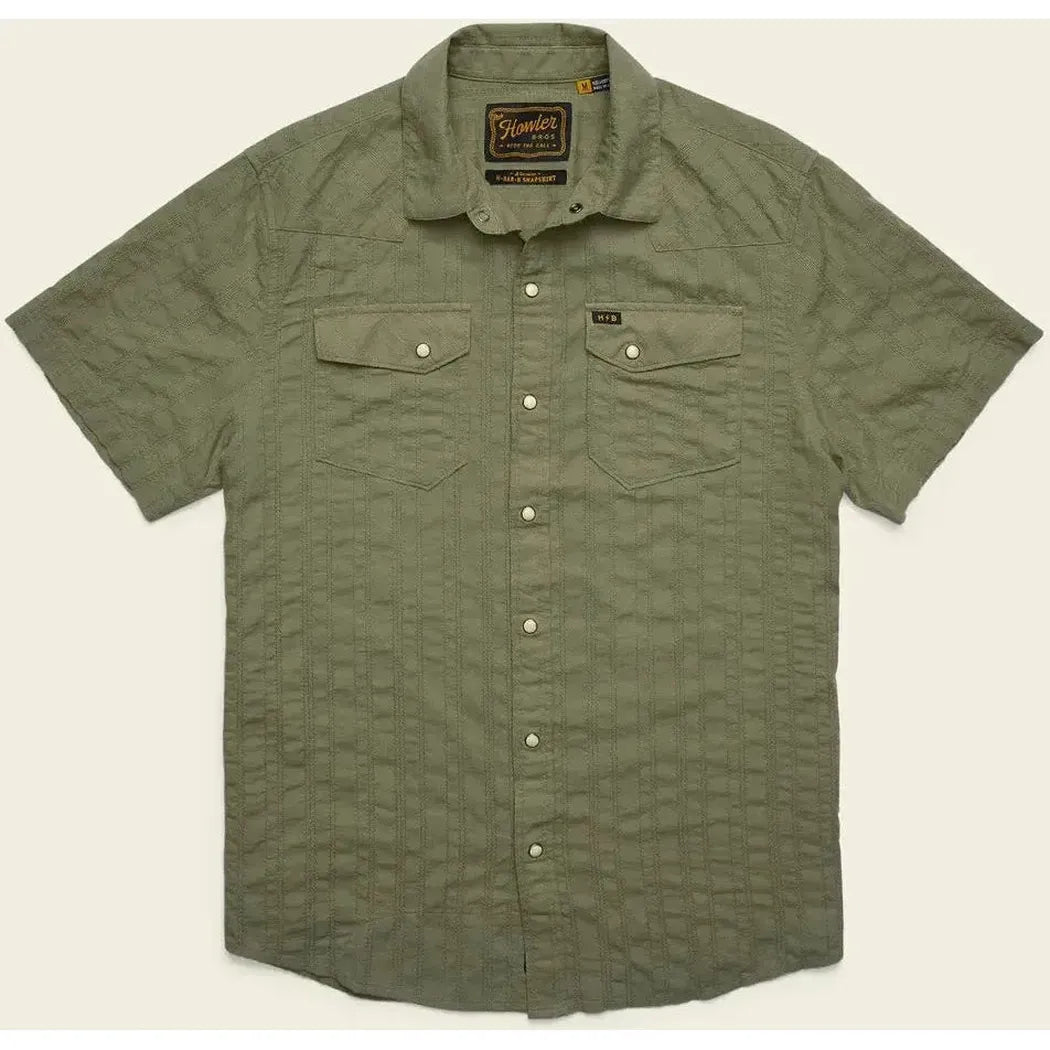 Howler Brothers Men's H Bar B Snapshirt - Eyelet Stripe-Men's - Clothing - Tops-Howler Brothers-Appalachian Outfitters