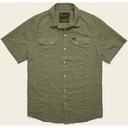 Howler Brothers Men's H Bar B Snapshirt - Eyelet Stripe-Men's - Clothing - Tops-Howler Brothers-Appalachian Outfitters