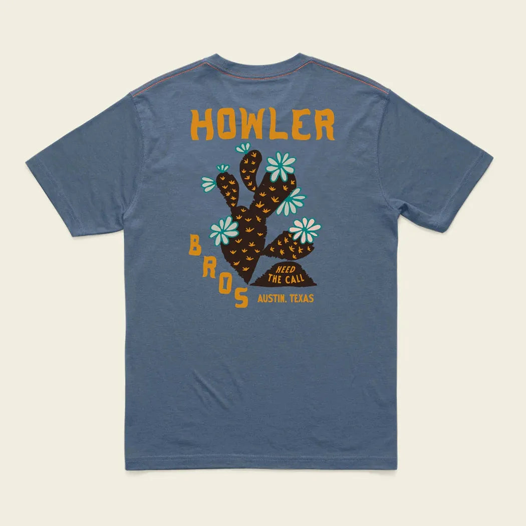 Howler Brothers Men's Pocket T-Shirt-Men's - Clothing - Tops-Howler Brothers-Prickly Pear : Blue Horizon-M-Appalachian Outfitters