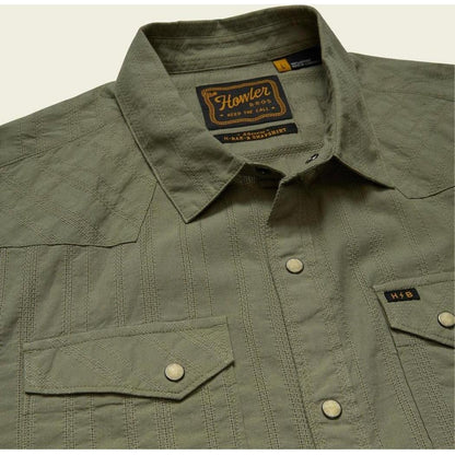 Howler Brothers Men's H Bar B Snapshirt - Eyelet Stripe-Men's - Clothing - Tops-Appalachian Outfitters