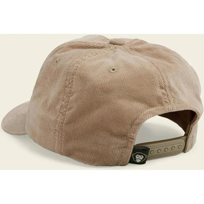 Back view of the Howler Brothers Standard Hats in Howler Posse : Khaki Corduroy showing the adjustable strap and corduroy texture.