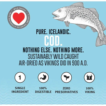Icelandic+ 100% Wild-Caught Icelandic Cod Skin Chews for Dogs-Pets - Treats-Icelandic+-Appalachian Outfitters