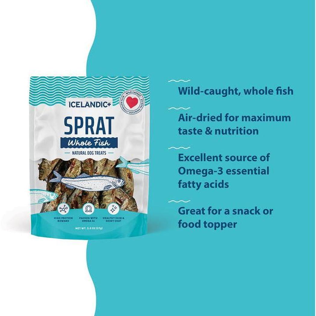 Icelandic+ Sprat Whole Fish Dog Treats-Pets - Treats-Icelandic+-Appalachian Outfitters