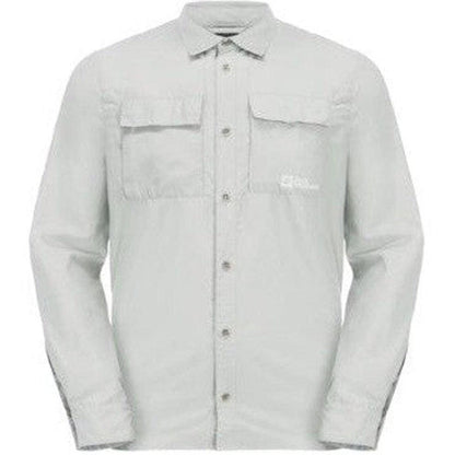Jack Wolfskin Men's Barrier Long Sleeve Shirt-Men's - Clothing - Tops-Jack Wolfskin-Cool Grey-M-Appalachian Outfitters